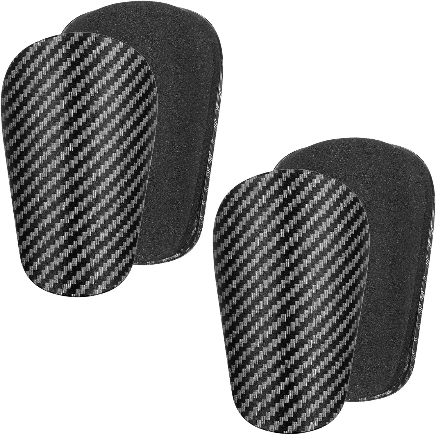 2 Pairs Small Shin Guards Soccer Ultra Lightweight Mini Shin Pads Protective Tiny Shins Guards Soccers Fit for Football Indoor Soccer Training Match Equipment for Boys Girls(3.78" x 2.36")