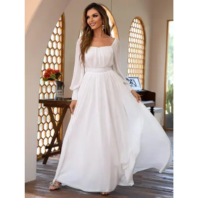 white graduation dresses long sleeve White Graduation Dress Berylove Women High Neck Midi White Dress Bodycon  Cut Out Long Sleeve Graduation Dress, White US8