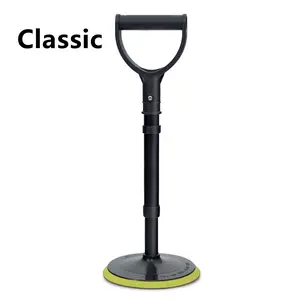 2-in-1 Healthcare Mobility Standing Helper Cane, Height-Adjustable 27.2-35 in, Stable Dual-Base Construction, Humanized D-Type Soft Handle for Labor-Saving Support, Indoor-Outdoor Daily Use Stand Assist Tool