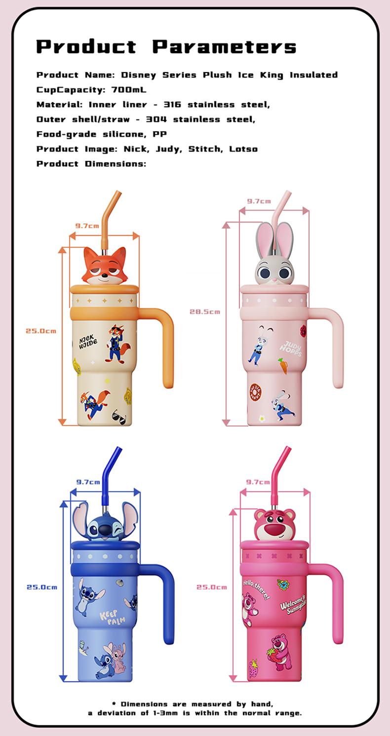 Disney Series Large Capacity lce King Cup Zootopia Strawberry Bear Stitch Design Insulated Tumbler Straw Cup Bottle with Handle Portable Holiday Halloween Christmas Ideal Gift for Kids Students Office Coffee Drinks Storage Valentine Gift for Girlfriends Disney Series Large Capacity lce King Cup Zootopia Strawberry Bear Stitch Design Insulated Tumbler Straw Cup Bottle with Handle Portable Holiday Halloween Christmas Ideal Gift for Kids Students Office Coffee Drinks Storage Valentine Gift for Girlfriends