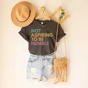 Not Aspiring to Be Humble Shirt, Kamala Harris 2024 T-Shirt, Madam President Tee, Democrat Shirt, Election 2024 Apparel, Vote Blue.
