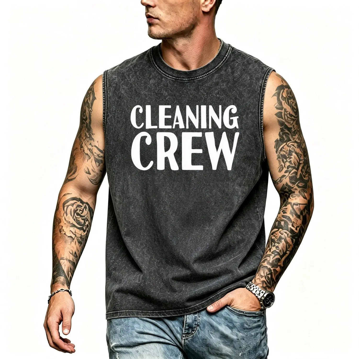 Cleaning Crew Vests Funny Cleaners Housekeeper Janitor Gifts Workwear Uniform Style Utility Vest for Professional Cleaning and Maintenance Staff