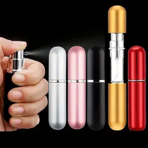 5ml Portable Mini Metal Perfume Sprayers, 5pcs Reusable Fragrance Bottles for Men and Women, Ideal Festival Gift, Durable and Stylish Design Travel Supplies