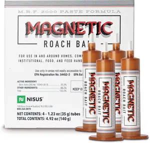 Roach Bait, Professional Strength (4) 1.23oz Plunger Tubes. Magnetic Roach Bait is the Go-To for Pest Professionals and smart DIY'ers everywhere. This 4 pack of bait