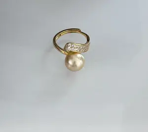 Golden Pearl Ring