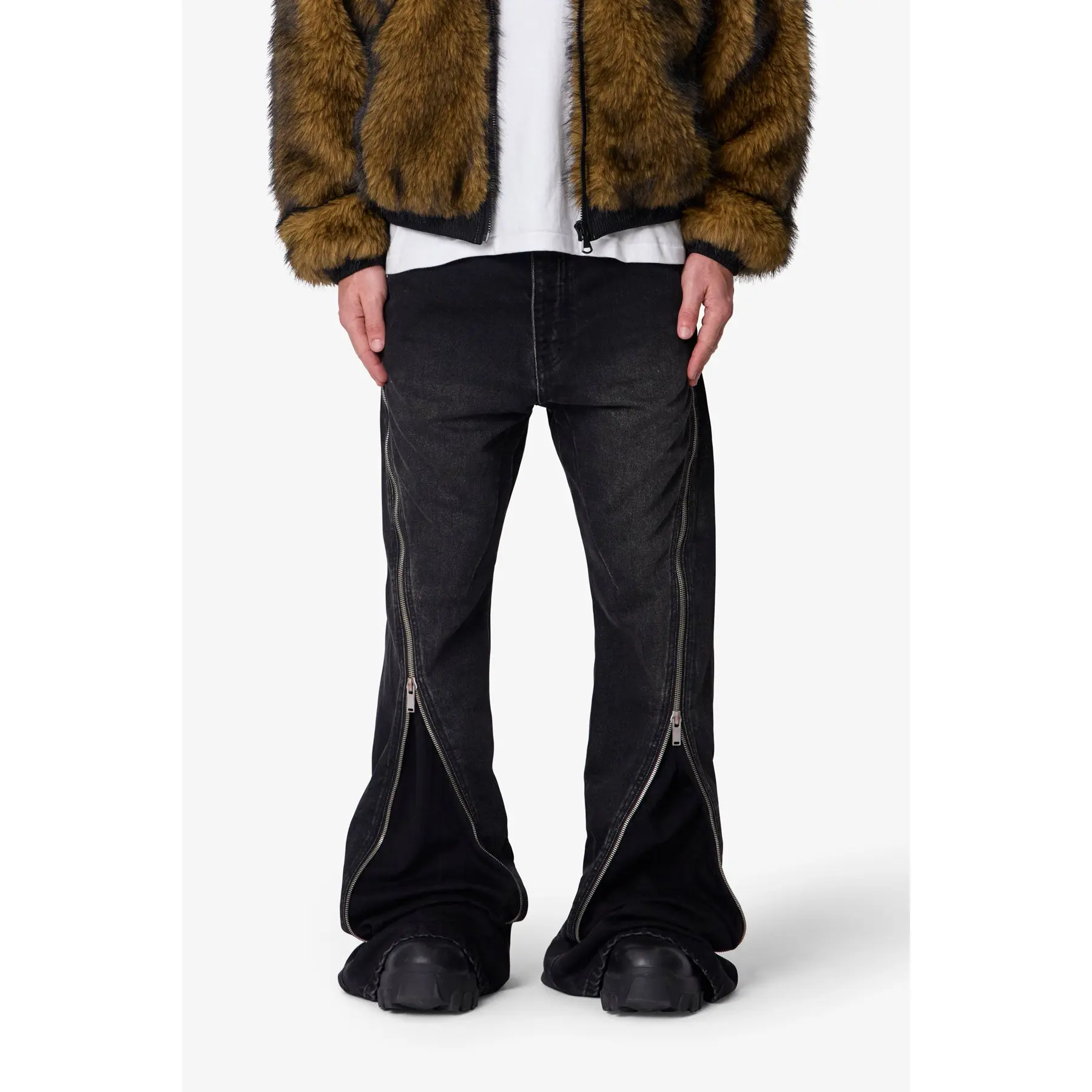 mnml Zipper Extra Flare Denim mnml Zipper Extra Flare Denim