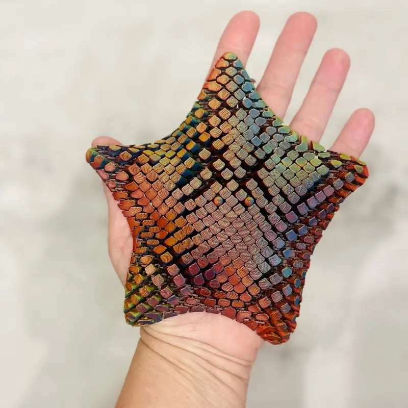 Mesh Starfish - Multicolored Variations- Desk Ornament - Gift Idea - 3D Printed
