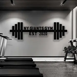 Custom Gym Signs for Home Gym, Personalized Gym Sign Wall Art Decor, Gym Teacher Sign, Motivating Signs For A gym, Work From Home Fitness Sign, Gym Decor for Home