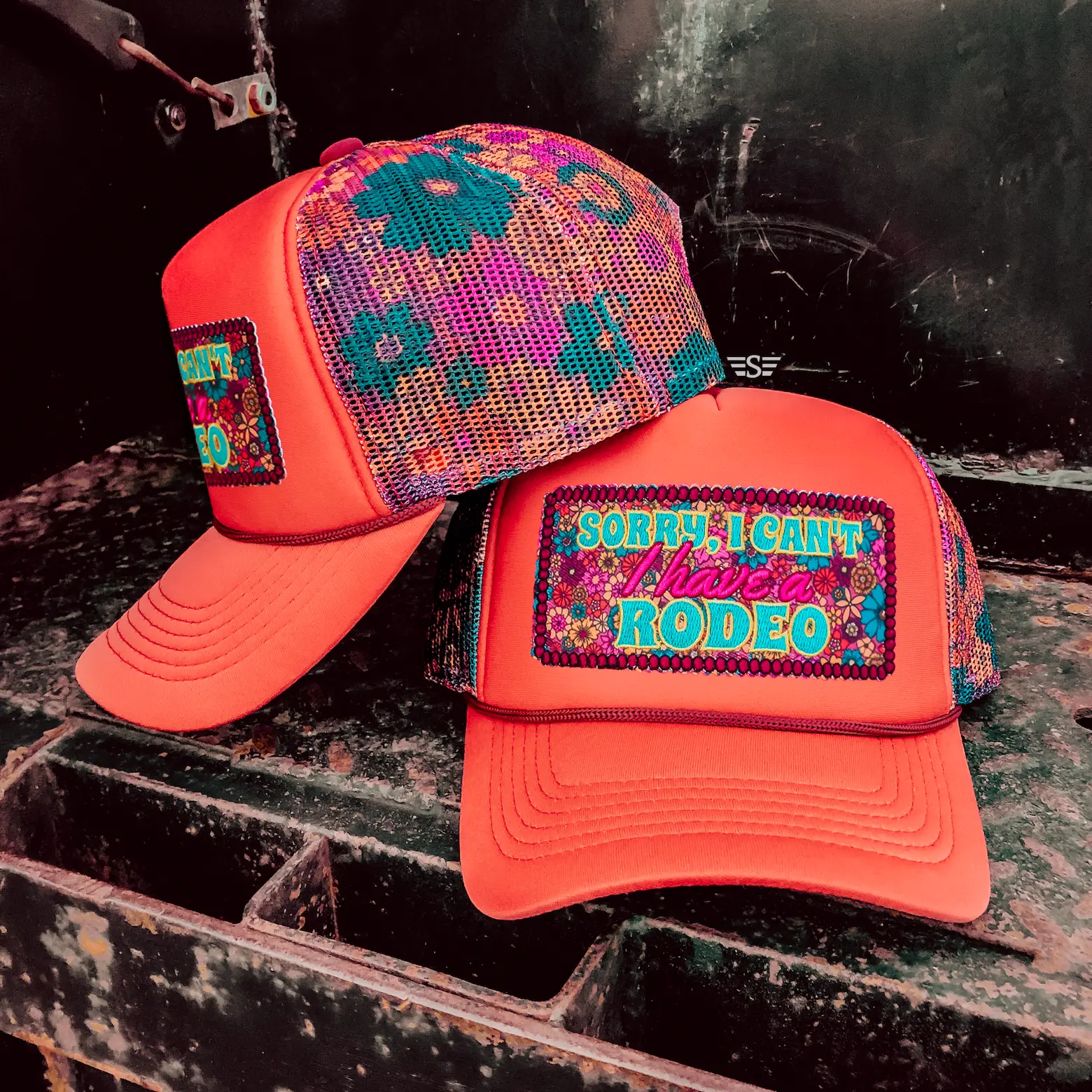 Can't, I Have a Rodeo Printed Mesh Trucker Cap Can't, I Have a Rodeo Printed Mesh Trucker Cap