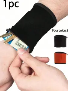 Outdoor Wrist Bag, Multi-Functional Wrist Strap, Key Holder, Sports Wristband Wallet, High Elasticity Design, Zipper Storage Pouch, Workout Accessories, Wrist Accessory