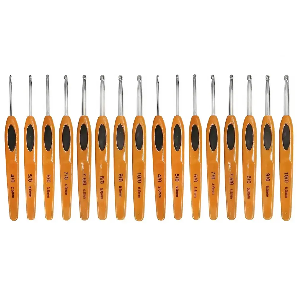 2Sets Anti-Slip Ergonomic Magnetic Knitting Needles Set, Aluminum Hooks + Soft Touch Plastic Crochet Hooks, Anti-Mold Antibacterial Washable Knitting Supplies Tools