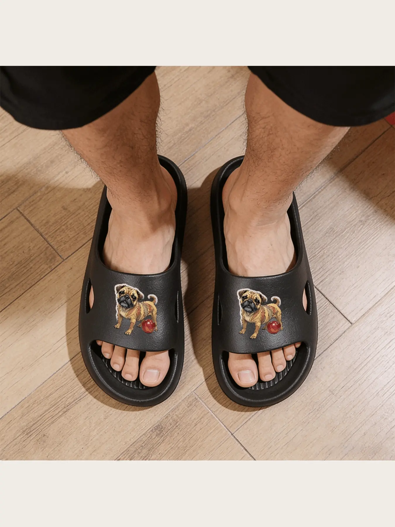 Adorable Pug Dog Print Slippers for Women Men Cute Puppy Pattern Comfortable Soft Sole House Shoes Indoor Outdoor Casual Footwear Non Slip Warm Plush Winter Home Slippers Fashion Animal Design