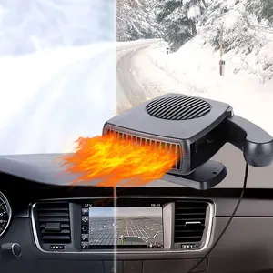 12V 200W Car Heater, 360° Rotation Portable Car Heater and Defroster, Windshield Defogger Car Heater That Plugs Into Cigarette Lighter