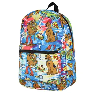 Scooby Doo Themed Allover Design Tie Dye  Travel Laptop Backpack 17"