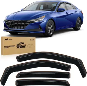 Nilight In-Channel Rain Guards for Hyundai Elantra 2021-2025, 4PCS Vent Window Visors, Original Deflectors, Car Exterior Accessories