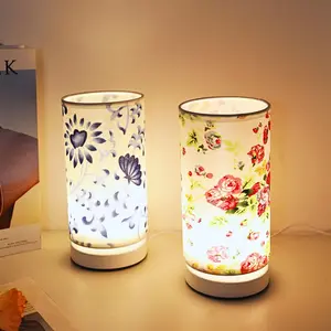 1pc Modern Vintage Minimalist Fabric Table Lamp with USB Switch, Ambient Decoration Lamp, Warm Color Light for Bedroom, Creative Reading Lighting for Living Room