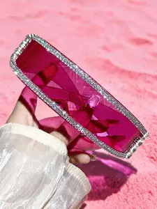 Trendy Personalized Unique Design Glasses, Unisex Plastic Frame, Decorative Lens, All Seasons, Outdoor Use, Sand Proof, Wind Proof, Motorcycle Riding (Handcrafted Items Are Made Randomly, and Each Piece May Differ From The Pictures)