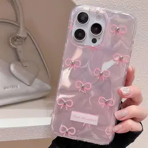 Fashion Bowknot Pearl 3D Case For Honor Magic 7 6 5 4 lite X5 X5B X6A X6B Plus 4G X9C 90 200 Smart 5G 200 70 Lite Girl Flash Phone Cover Cases