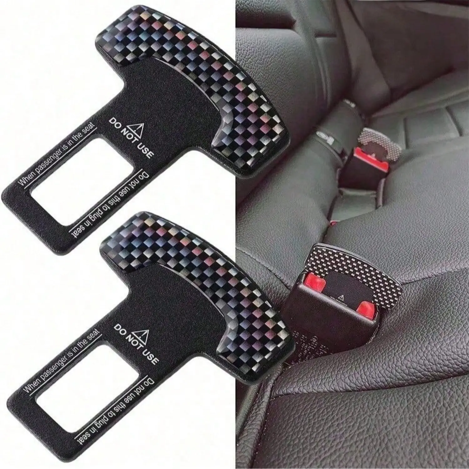 Alarm Silencer For Not Wearing A Seat Belt,Universal Vehicle Seat Belt Extender,Eliminate The Alarm Sound When Pet Is On The Car