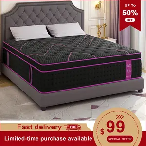 12/14-Inch Twin Full Queen King Memory Mattress with Independent Springs, Provides Pressure Relief, Motion Isolation and Edges Support, Medium Firmness, Breathable , 100 Trials, Spring Mattress in a box ,Gel infuse memory foam