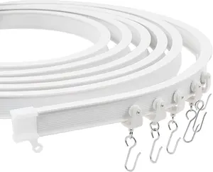 Ceiling Curtain Track System, Flexible and Durable Design for Effortless Gliding, Ideal for Shower Window RV Room Dividers,  and Home Decor