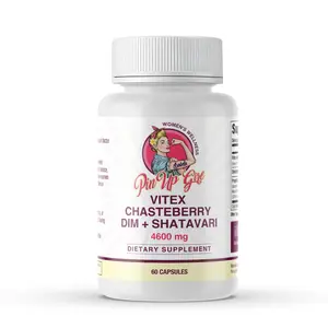 PIN UP GIRL Vitex Chasteberry DIM + Shatavari | 4600MG | Feminine Health Support for Hormonal Balance & Cycle Regularity