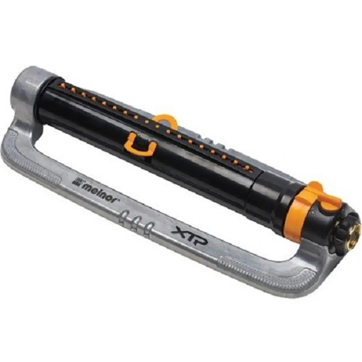 Melnor Turbo Oscillating Sled Garden Sprinkler - Infinity Drive Turbo Motor, 3900 sq. ft. Even Coverage, Oscillation, Multi-Nozzle Design, 1-Touch Width Adjustment, Flow Control, Smooth Movement, 1.8 lbs., Easy to Move, Black & Yellow, Adjustable Flow Rat