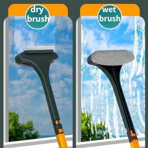 2-in-1 Screen Window Cleaning Brush Removable And Washable Double-sided Cleaning Lightweight Household cleaning tool Glass cleaning
