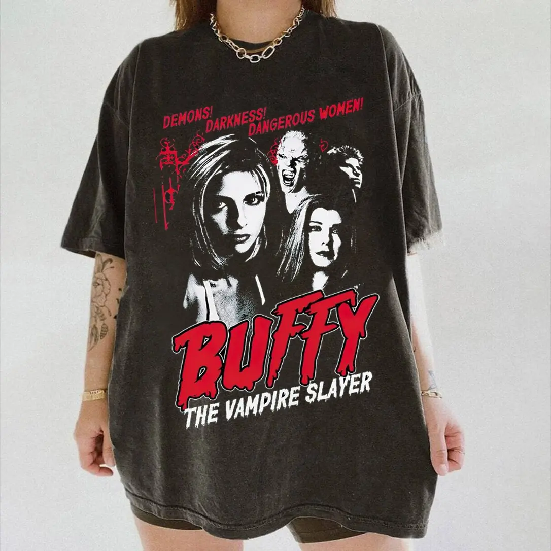 Buffy Summers Vampire Slayer Shirt Retro Graphic Tee YE040505