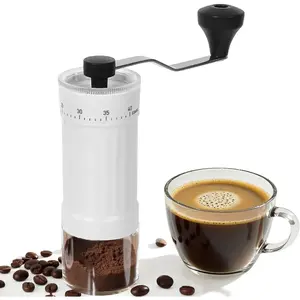 Mini Manual Coffee Grinder with 40 Adjustable Settings, Portable Hand Coffee Bean Mill with 30g Capacity, Conical Burr Coffee Grinder with Crank for Travel, Camping, Office, Espresso, Pour Over, etc