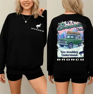 Ford Bronco Sweatshirt, It's A Bronco Thing Sweater, Vintage Off-Road SUV Shirt With Dogs, Gift For Car Lovers, Gift For Her, Full Size, Full Color