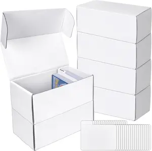 Trading Card Storage Box with Dividers,  Pack •  Count Bulk Card Collection Case, Corrugated Cardboard Storage Box for Sports, TCG/Magic/Mtg Cards (Horizontal Lenh . Inch