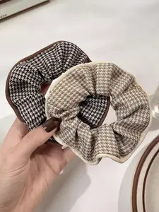 2-Pack High-End Plaid Hair Ties, Elegant and Versatile, Perfect for All Seasons, Korean Style, Enhance Your Hairstyles