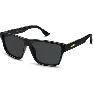 Polarized Square  Sunglasses for Women Men Fashion Flat Top Sun Glasses Thick Frame Big Shades VL9857