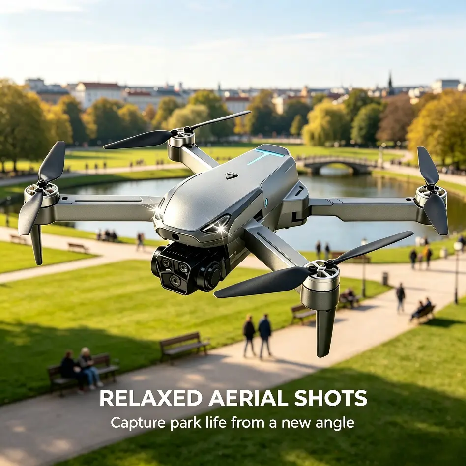 M8 Pro 2026 Foldable Drone, 4K UHD EIS Anti-Shake Camera, GPS, 5G WiFi FPV, Intelligent Obstacle Avoidance, Auto Return, 360° Stunt Roll, 2 Batteries, for Adults Beginners Aerial Photography
