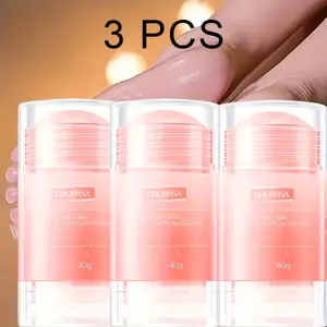 3pcs Eurisha Anti-Cracking Foot Cream for Dry & Cracked Heels - Moisturizing Formula with Glycerin & Vitamin E, Smoothens & Softens Rough Skin, Alcohol-Free, Heel Crea