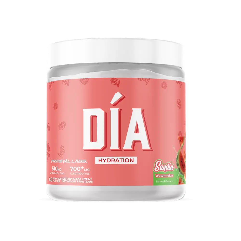 Primeval Labs - DIA Hydration - Hydration and Electrolyte Powder Mix, 40 Servings, Agua Fresca Drink Mix, Coconut Water, Taurine, Dairy and Soy FREE,