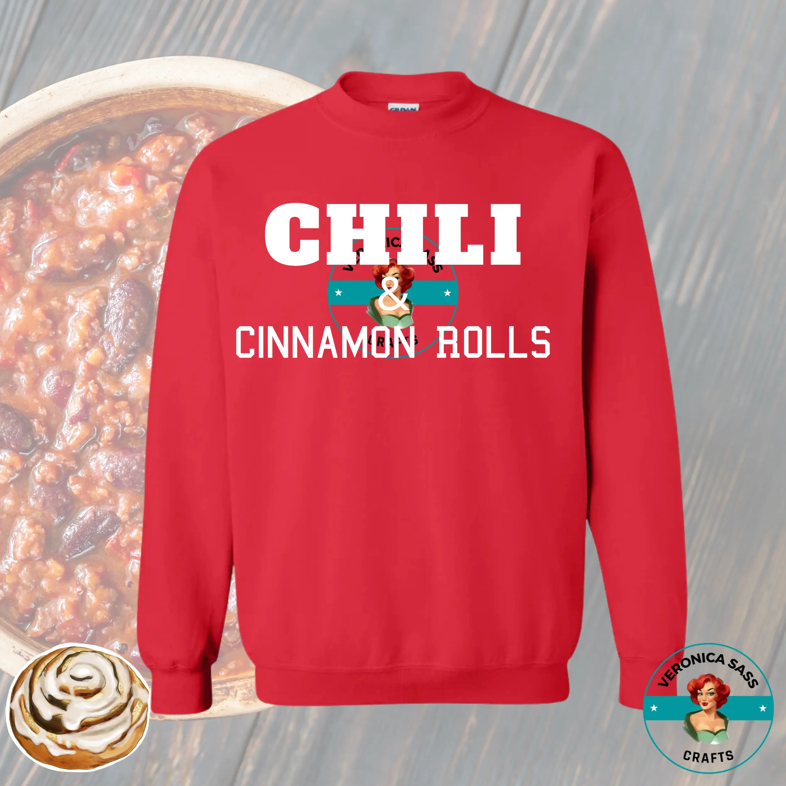 Chili and Cinnamon Rolls Sweatshirt