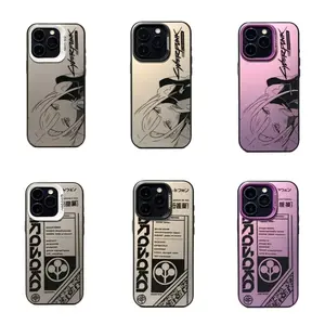 Cool Edgerunners C-Cyberpunks Plating Case,Shockproof Matte Cover,Compatible For iPhone 17 16 15 14 13 12 11 Pro ProMax Plus , Samsung S26 S25 S24 S23 S22 S21 Plus Ultra Soft Case Anti Drop Cover.