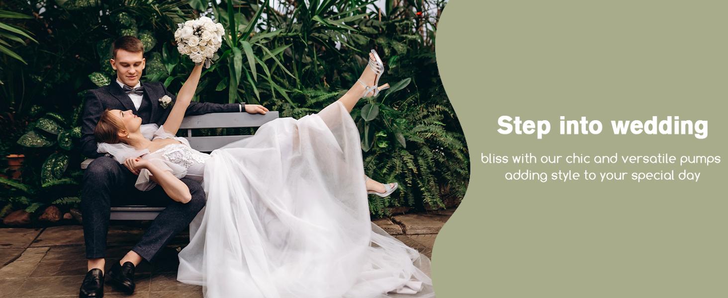 Lena Women's Platform Heels High Block Chunky Sparkly Rhinestone Open Toe Ankle Strap Fashion Dress Pump Sandals Shoes for Party Wedding