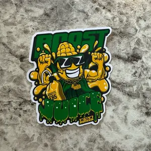 Boost juice corn sticker for cars