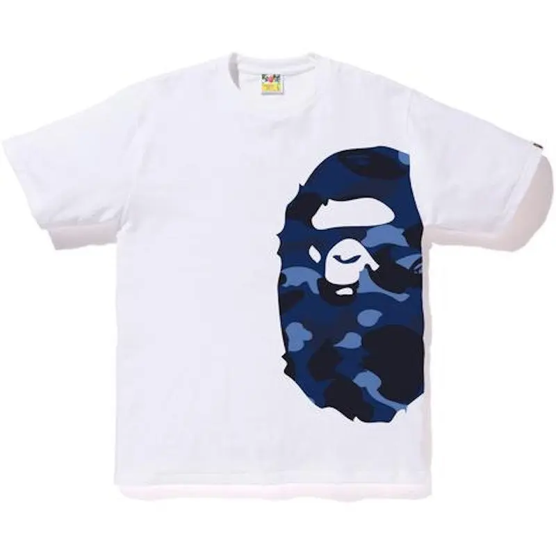 BAPE Color Camo Side Big Ape Head Tee White/Navy (men) by StockX BAPE Color Camo Side Big Ape Head Tee White/Navy (men) by StockX