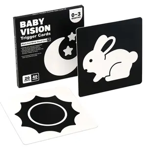 Vision Card, 20pcs/set Black & White Visual Card, Visual Stimulation Cards, Educational Learning Card for Newborns, Perfect Learning Activity for Infants