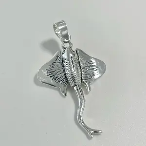 Sterling Silver 925 Stingray Moving Pendant