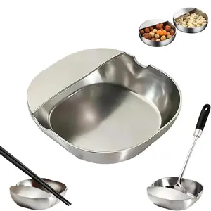 3 PCS Stainless Steel Spoon Rest, Ladle Holder, Stable Multipurpose Utensil Rest Holder for Top Restaurant Portable Lunch Box with Battery Silicone Heat Resistant Stove Cover