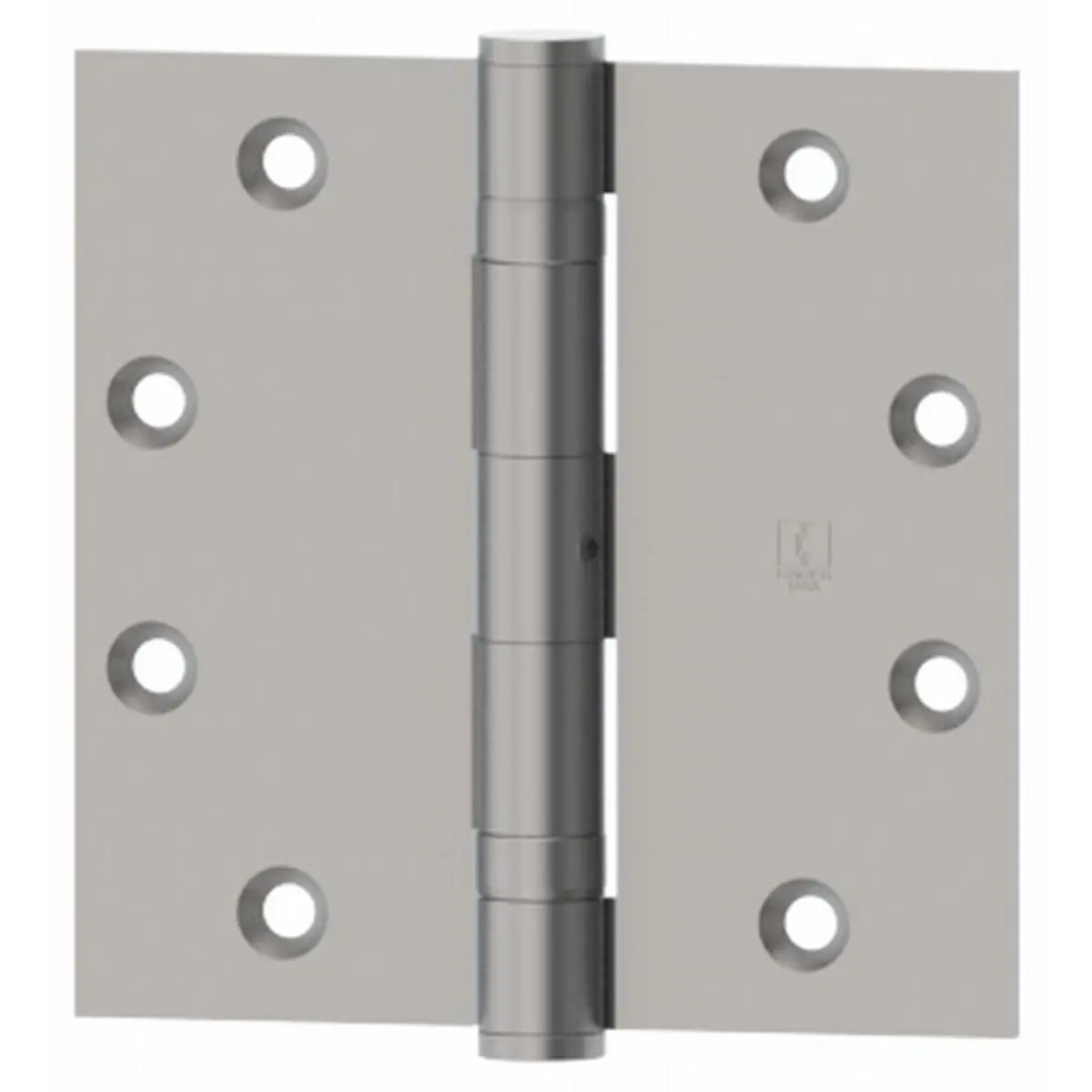 Hager Satin Chrome Steel Full Mortise Standard Weight Ball Bearing Door Hinge - 4.5x4.5 in, Non-Removable Pin, 2 lbs Hardware for Patio Doors, No. 010140