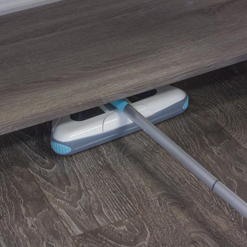 Zippi Sweeper Cordless Powered Broom with Tri-Brush Technology & Corner Bumpers for Easy Cleaning Under Furniture