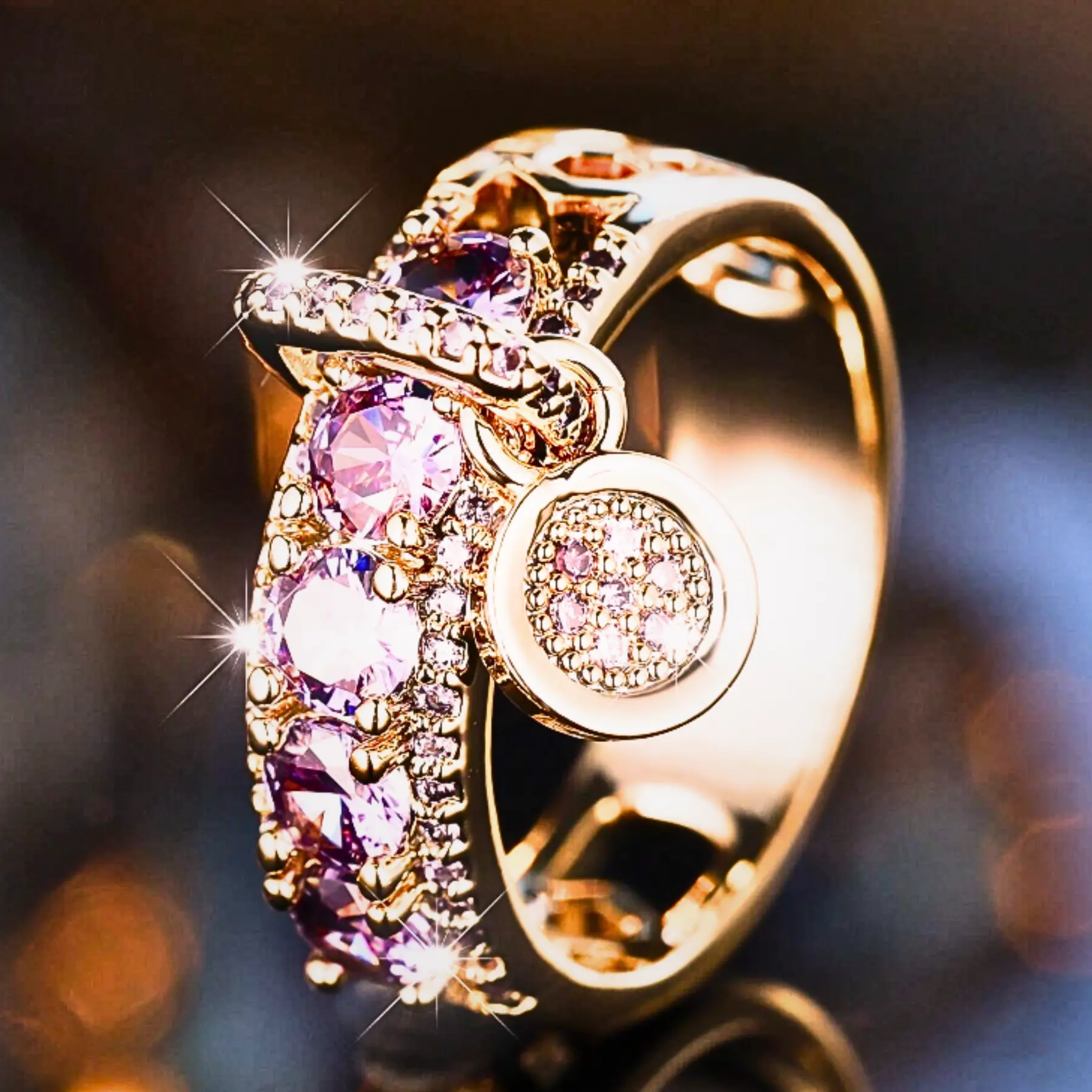 Luxury Blue Sapphire Ring – Elegant Vintage Engagement Ring for Women Gift