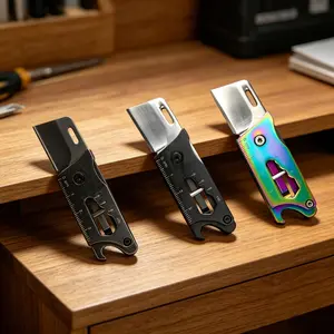 1PC,lockless folding knife, pocket knife, all steel material, multifunctional knife, Portable Multipurpose Knives, sharp and durable, small and light, suitable for family or outdoor use, holiday gift, three colors to choose from