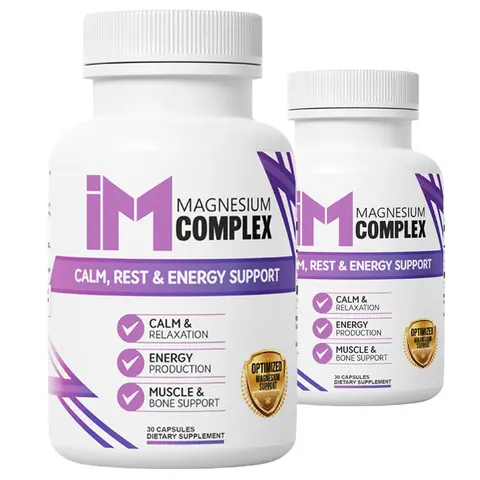 IM Magnesium Complex - 2 Bottles | Multi-Source Magnesium Supplement | Calm, Energy & Muscle Support | 5 Types of Magnesium for Full Body Balance